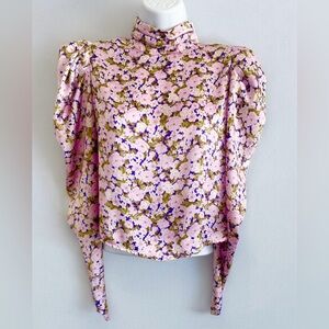 Zara Floral Turtleneck Long Sleeve